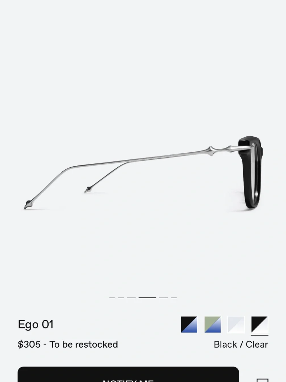 GENTLE MONSTER Ego 01 Black/Clear Women's Glasses